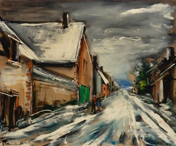 モーリス・ド・ヴラマンク Painting - 冬のストリート モーリス・ド・ヴラマンク
